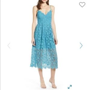 Astr Lace Midi Dress